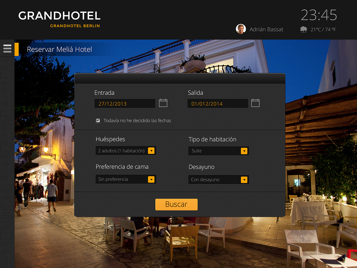 hotel app ux UI