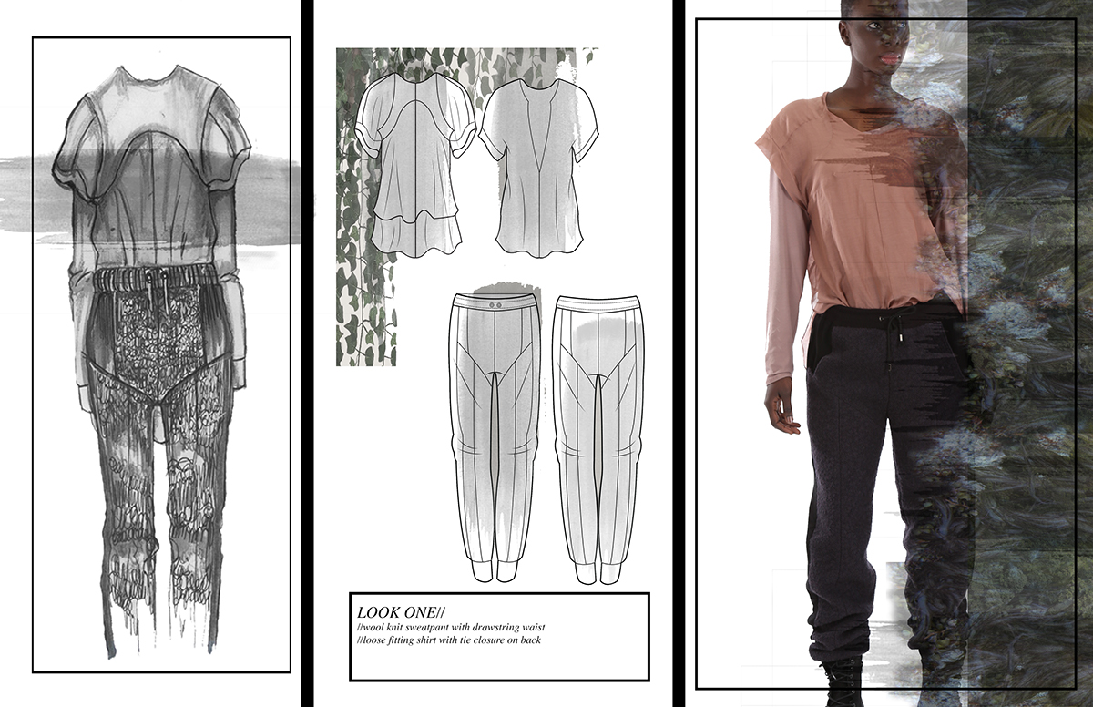 fashion illustration gender neutral Collection thesis texture fabric
