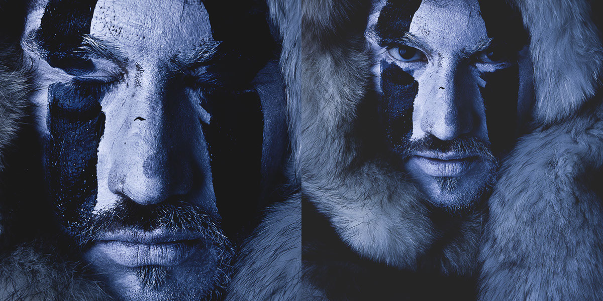 eskimo man men boy ice cold Make Up portraits Beautiful portrait faces face Fur design video
