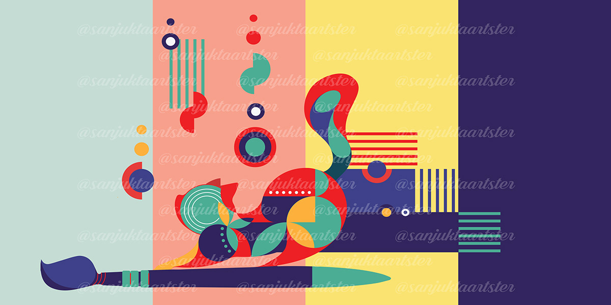 abstract brand identity colors design geometric ILLUSTRATION  Illustrator modern pattern print