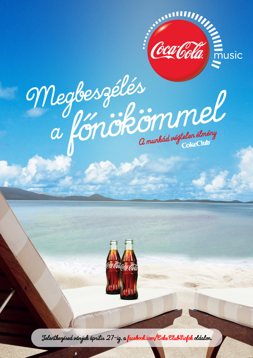 Coca-Cola recruitment coke club beach club summer