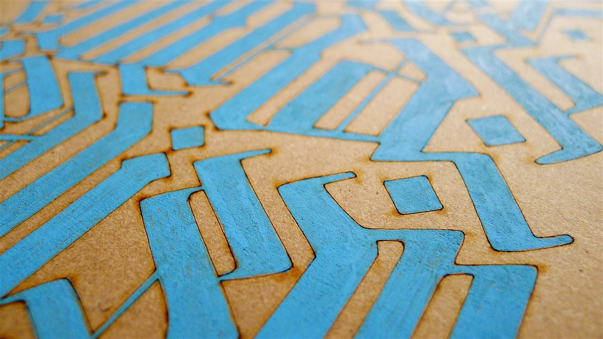 calligraffiti woodburning laser cutting laser cut phrase type Glitter Washi Paper gouache