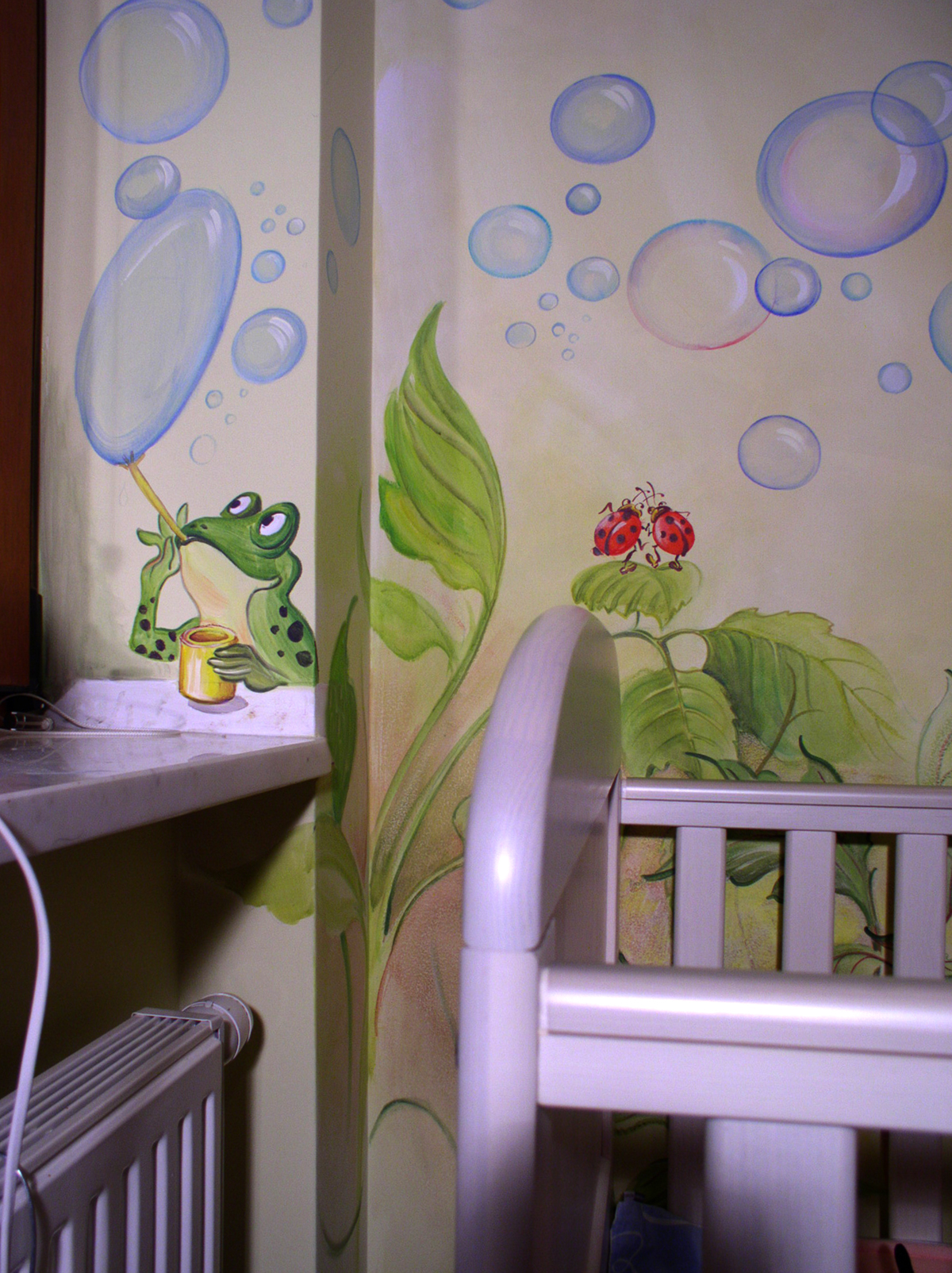 wall art wall painting Mural child's room for children interior design  Window dwarf frog fairytale