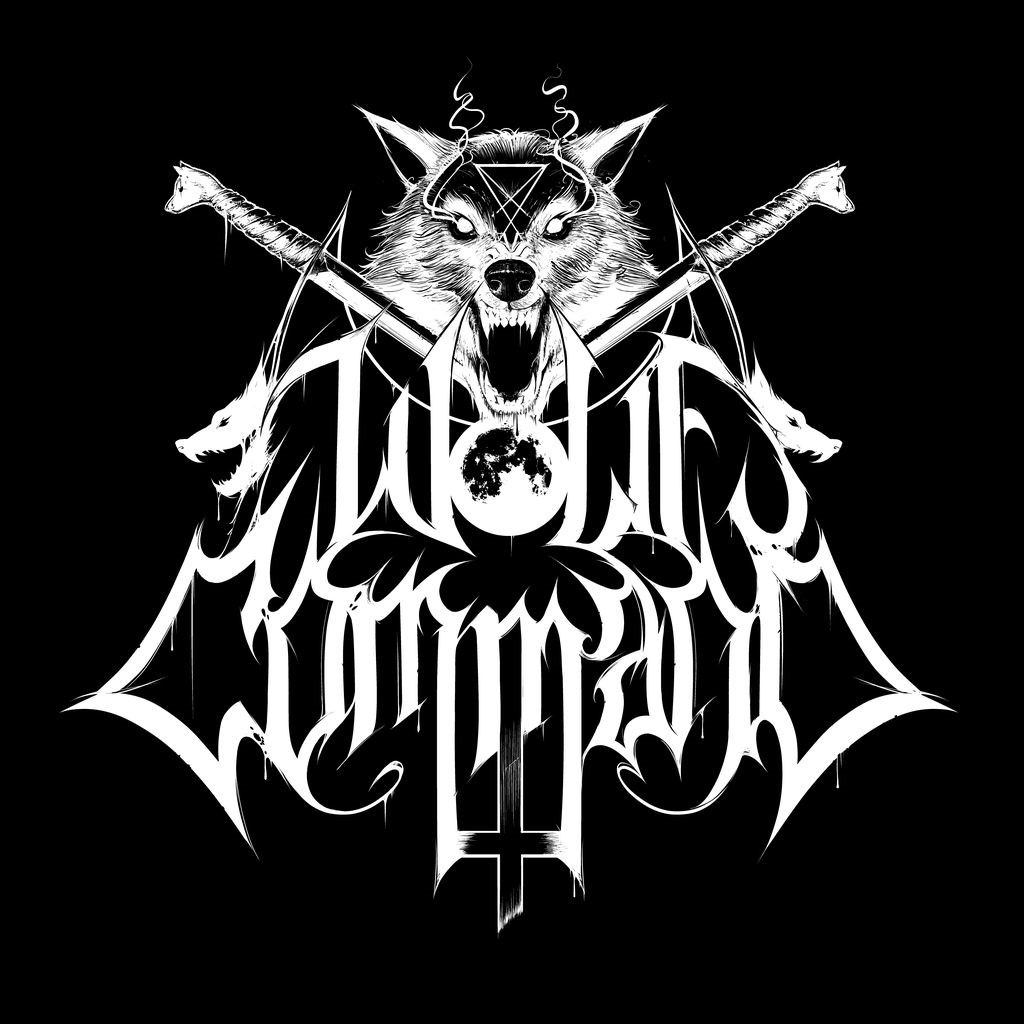 Blackmetal metal logo skull wolf Deathmetal lettering