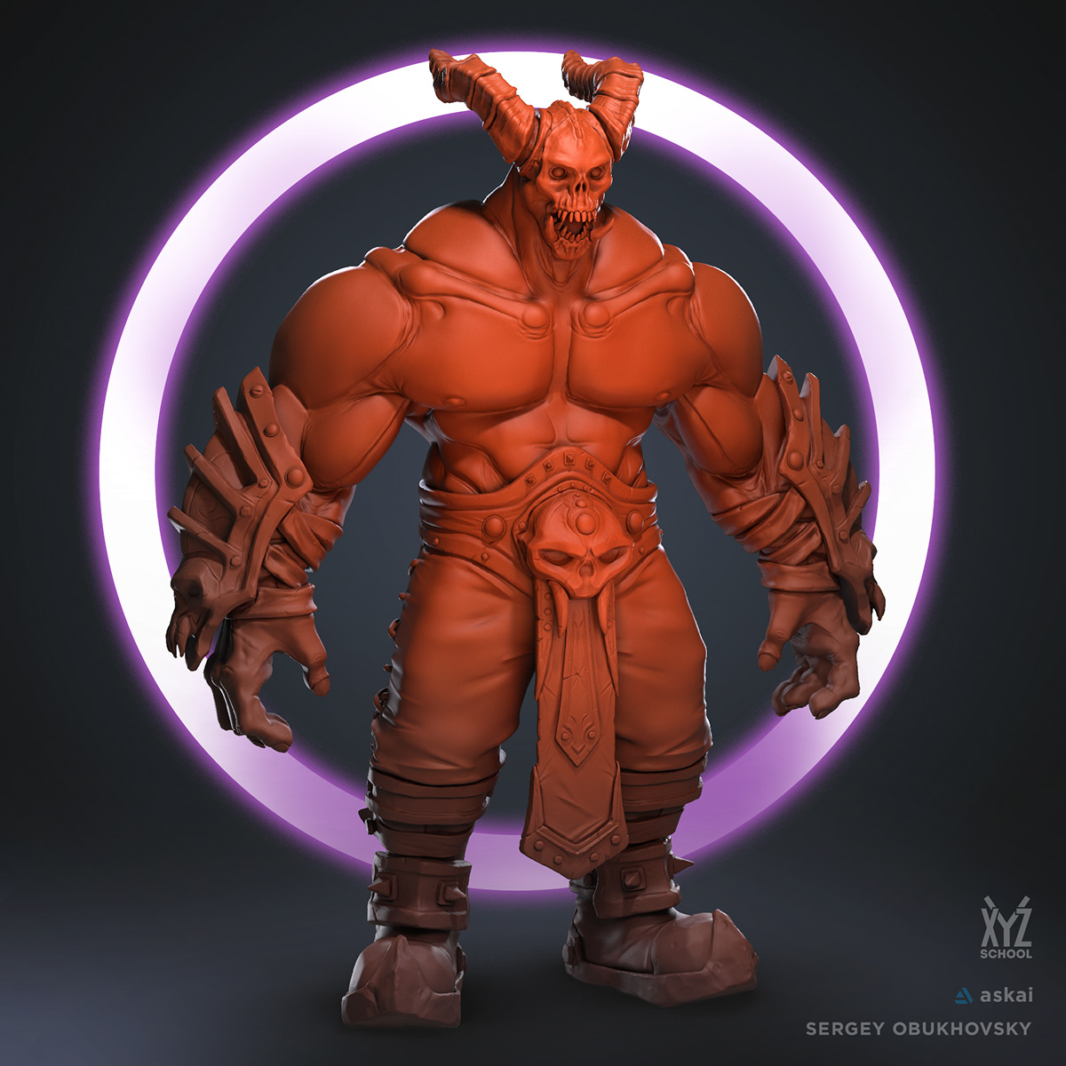 Character design  Character Sculpt concept art Creature Design demon demon design horns stylized Zbrush