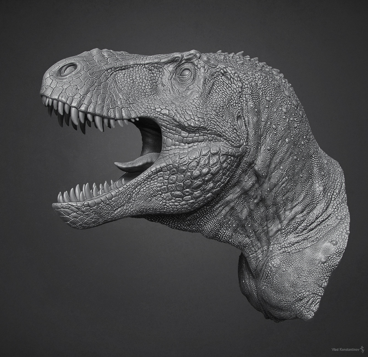 tyrannosaurus trex Tyrannosaur Dino movie 3D model sculpting  jurassicgames thejurassicgames