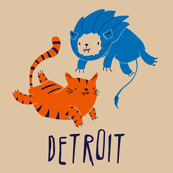 detroit tigers Lions redesign