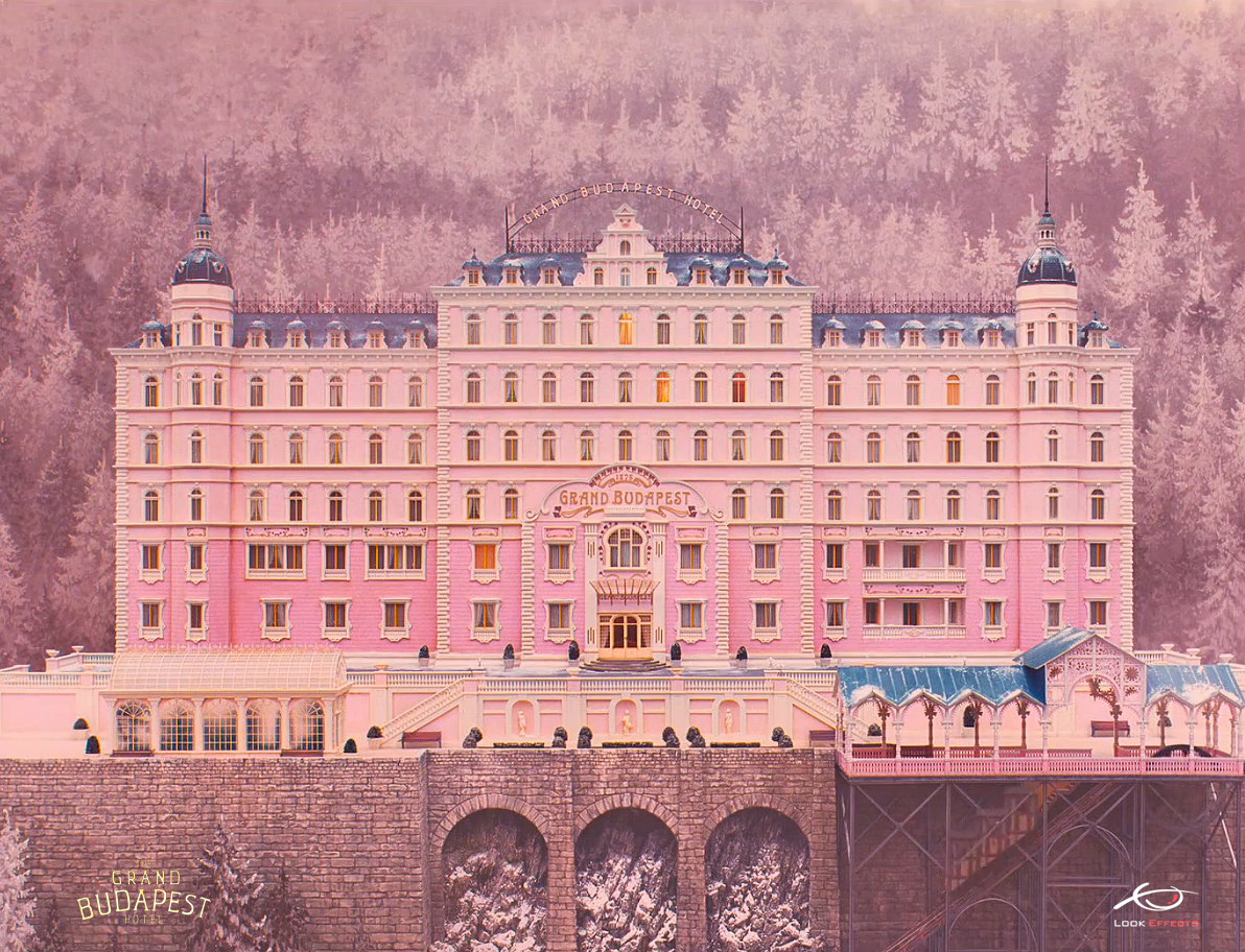 Grand Budapest hotel wes anderson Matte Painting look effects Miniature