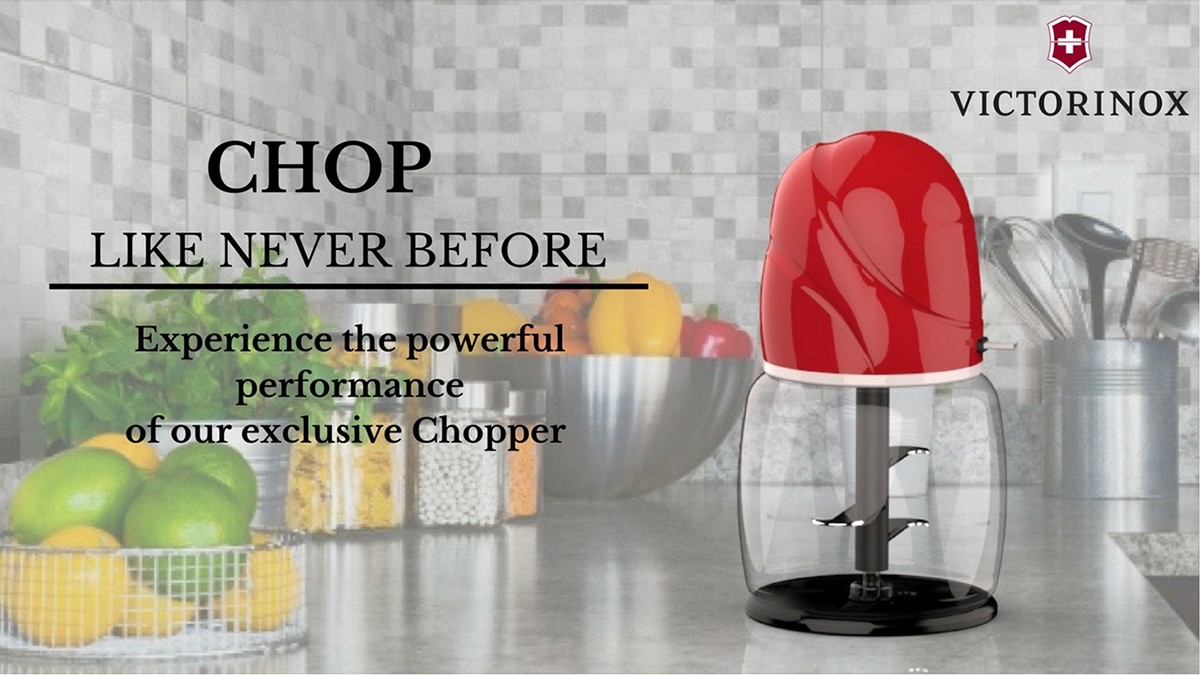 product styling Victorinox Vegetable chopper electric choppper victorinox brand styling 