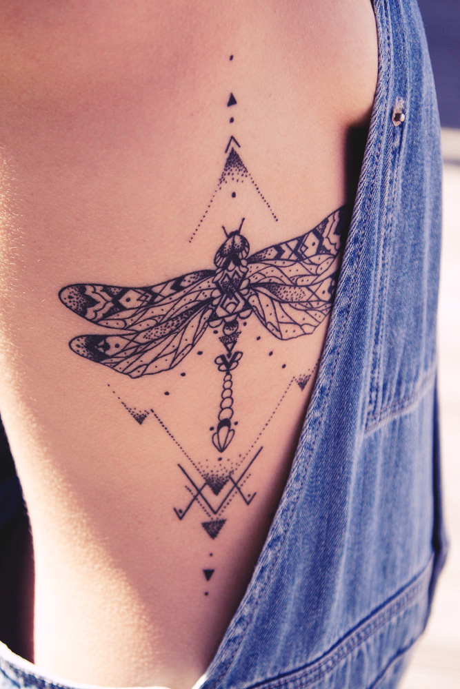 tattoo TATTOODESİNG desing hope misshope dragonfly artnouveau modernism draw geometry