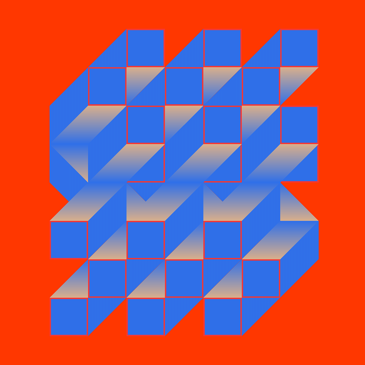 geometric abstract modern architecture visualization structural design graphic art visual design poster album art