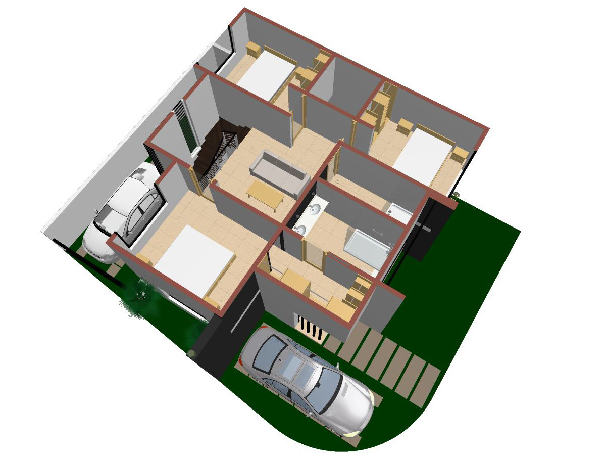 vivienda house Queretaro 3D Render design