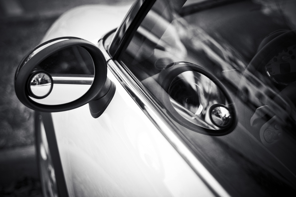 fine art photography beautiful cars black and white reflections Lexus jaguar MINI Cooper car photography abstract Natural Light
