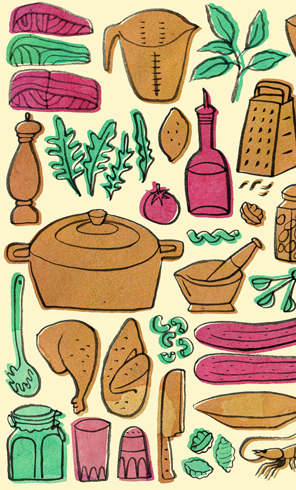 Italy Cookery vintage 1950s Cook Book ingredients