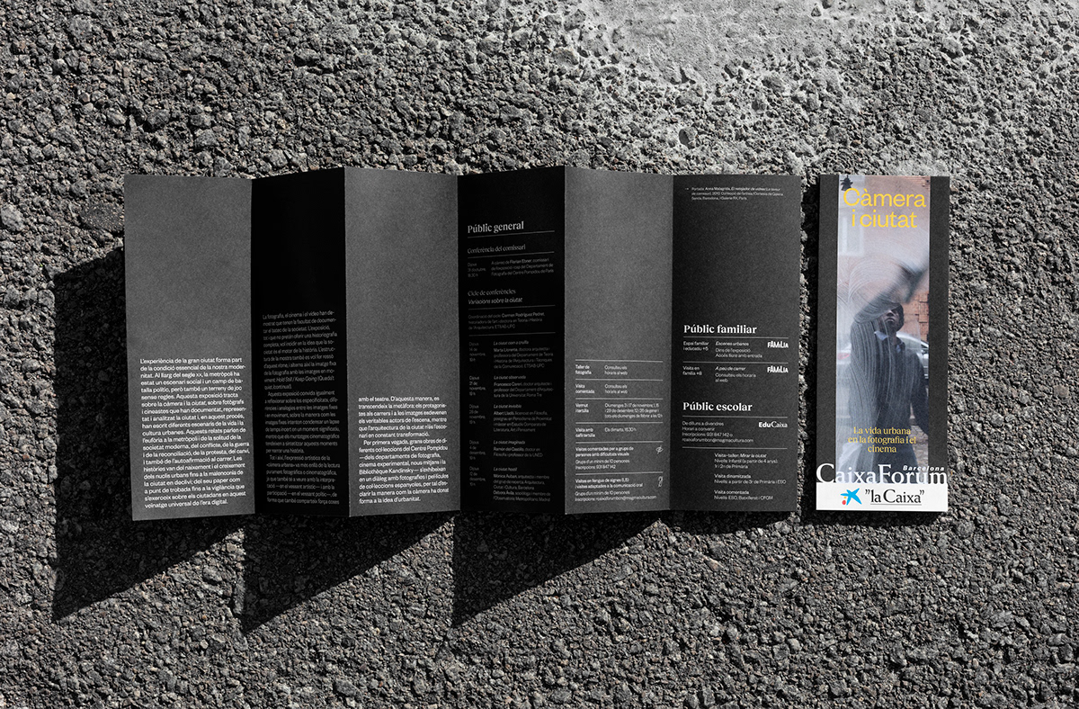 Photography  graphic campaaign graphic design  Catalogue design gris Griselda Marti banner editorial design  caixaforum