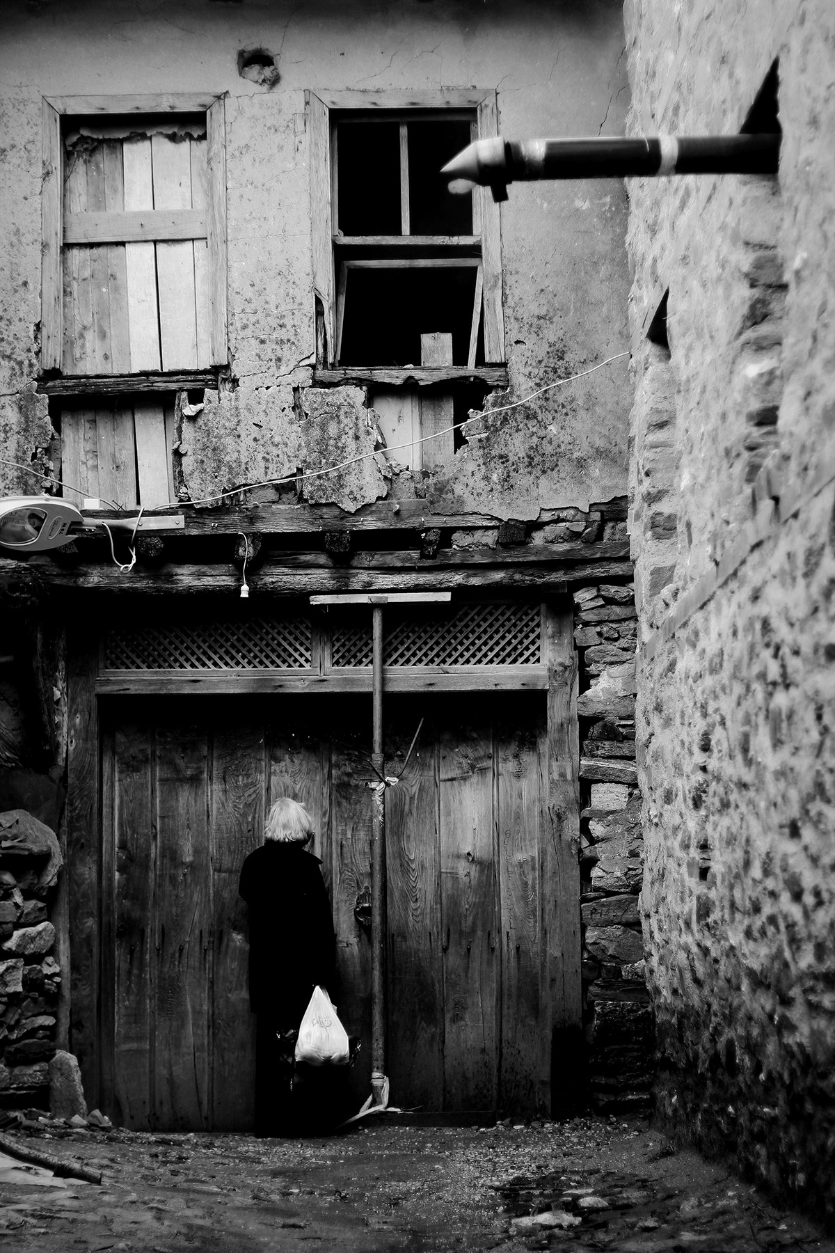 Window woman old house view cumalıkızık bursa Turkey