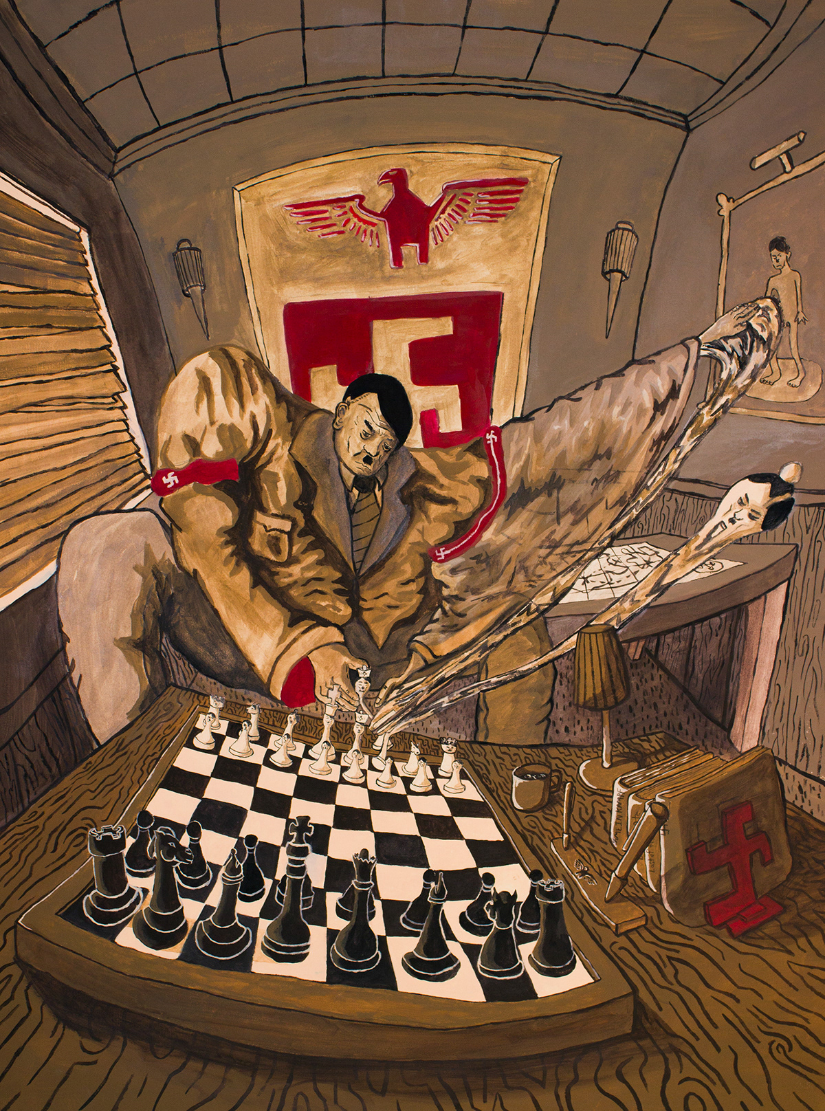 Hitler chess Factoid white pieces bishop queen cheater Cheating