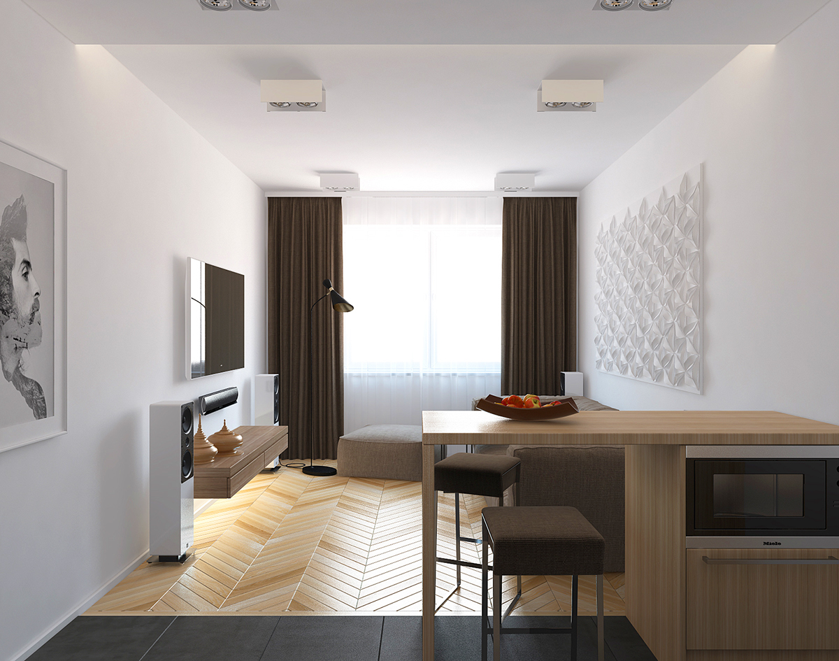 small apartment Cozzy   interior design 