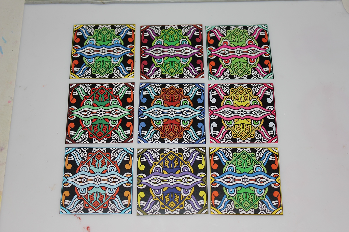 psychedelic stickers trippy rave decoration
