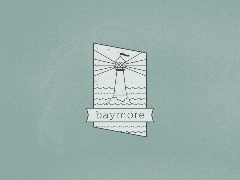lighthouse logo line flat simmple