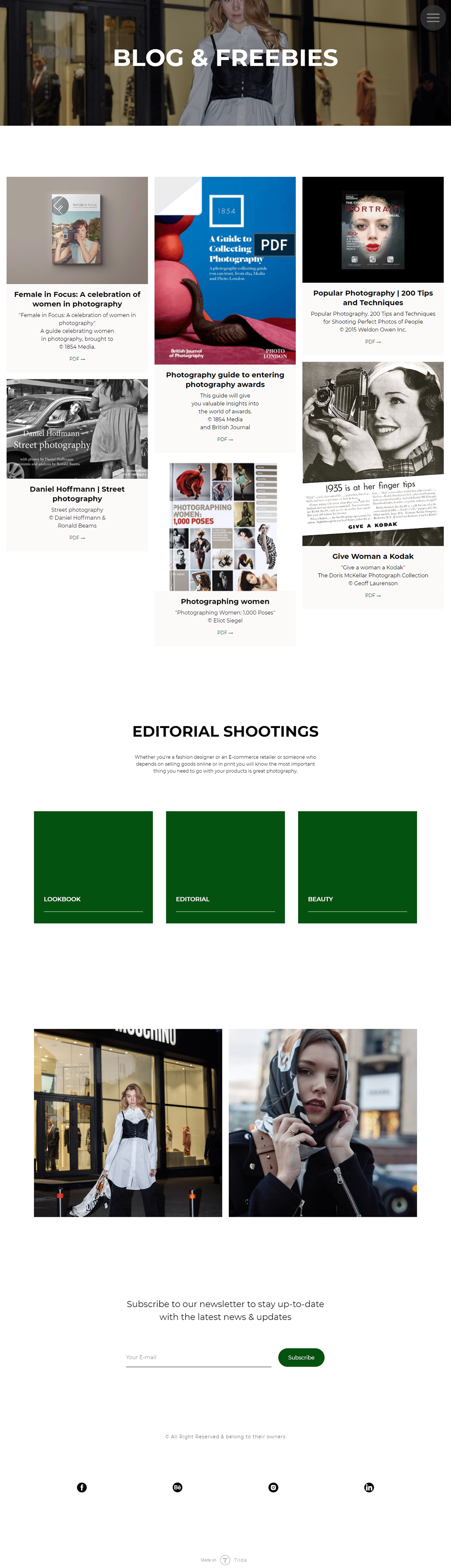 Website UI ux Responsive Design Photography  portraits Fashion  content agency
