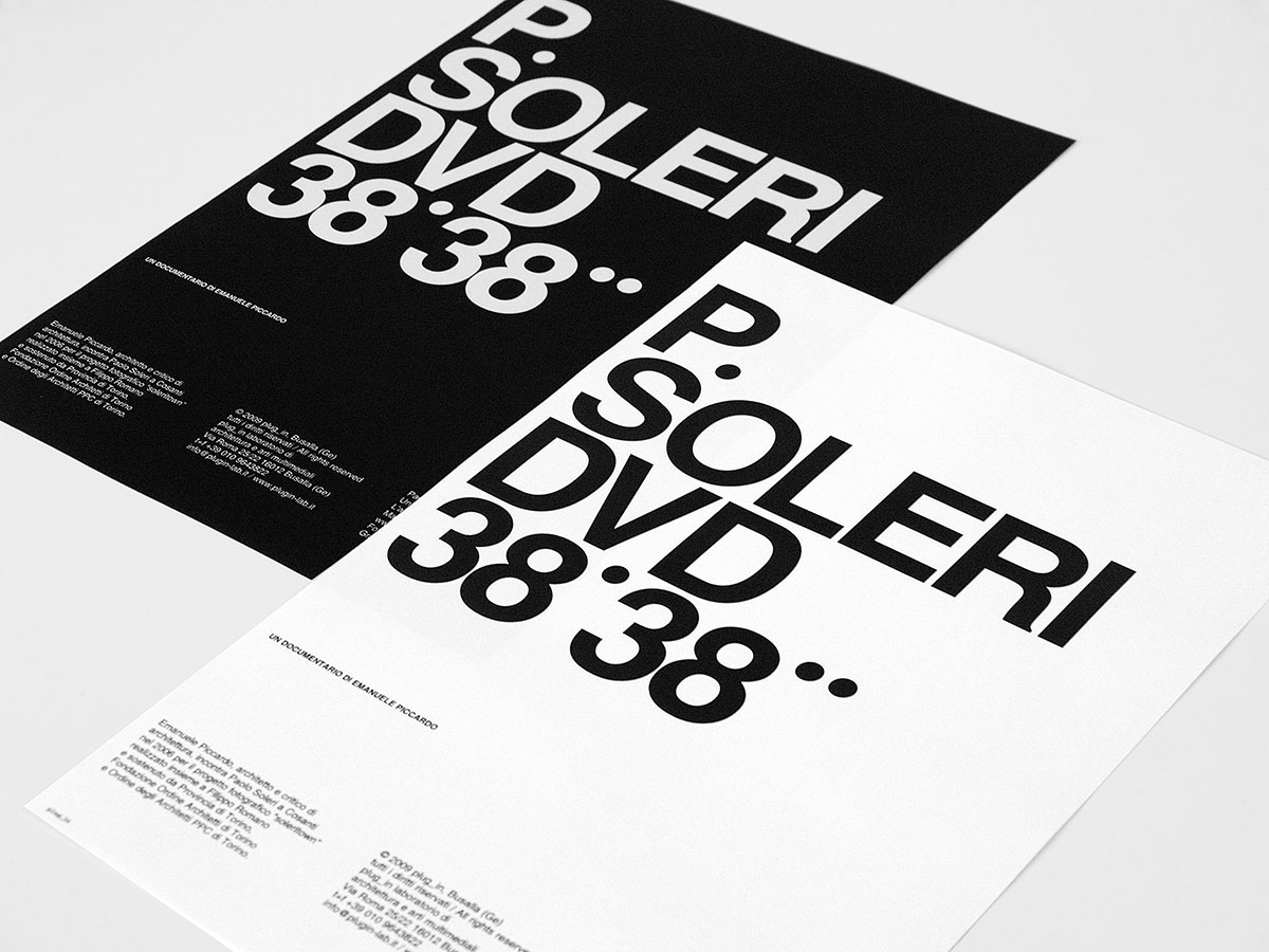 Video Editing Paolo Soleri DVD architectures cover artiva design daniele de batté davide sossi black & white typo helvetica video folder package sleeve