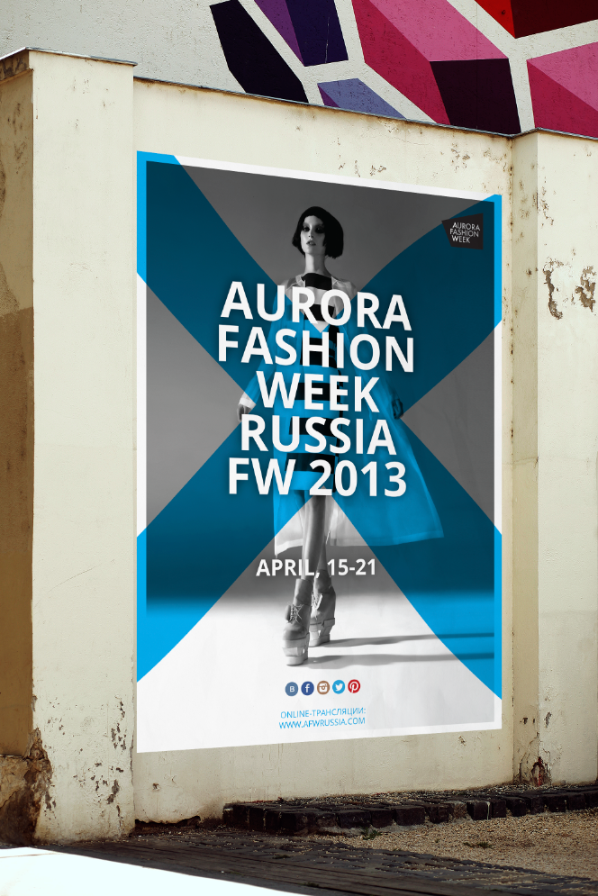 fashion week Russia Aurora Fashion Week girl pictogram brand colour