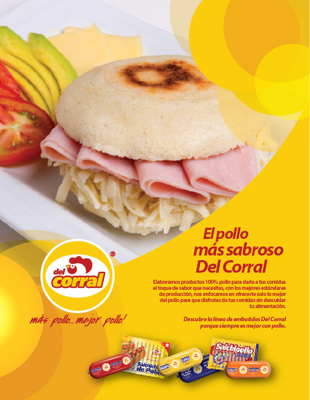 Del Corral brand marca retoque digital poster diseño gráfico pollo afiche Fotomontaje photoshop venezuela