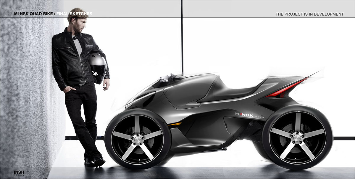 Quad bike Transport concept design automotive   M1NSK sketches moto