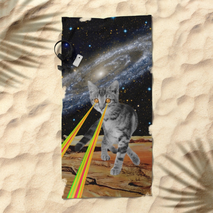 cats Space  outer space cat lovers surreal Digital Collage Sci Fi futuristic animals funny