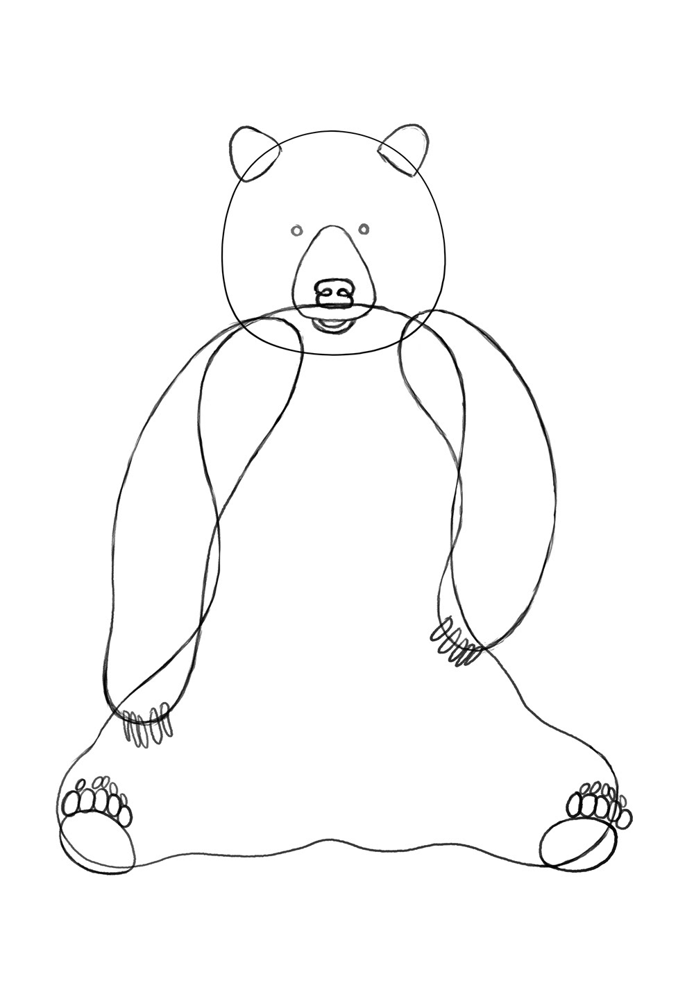 bear forest digital Drawing  ILLUSTRATION  spiritual animal Lotus Posture meditation