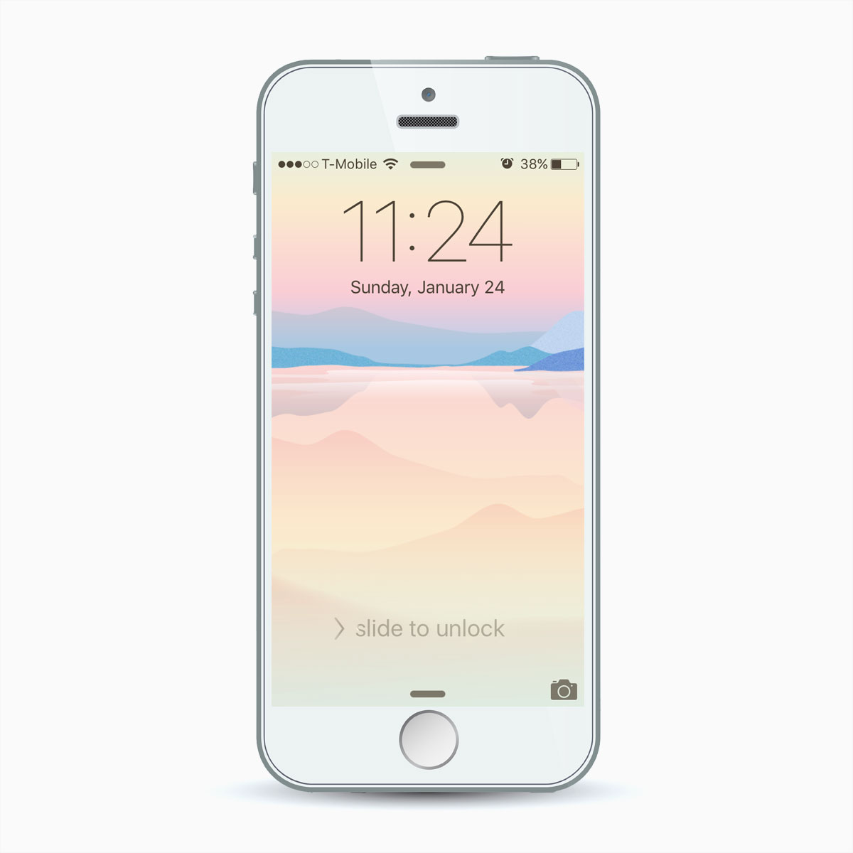 pastel SKY pretty wallpaper mobile Landscape illustrate mountain gradient iphone