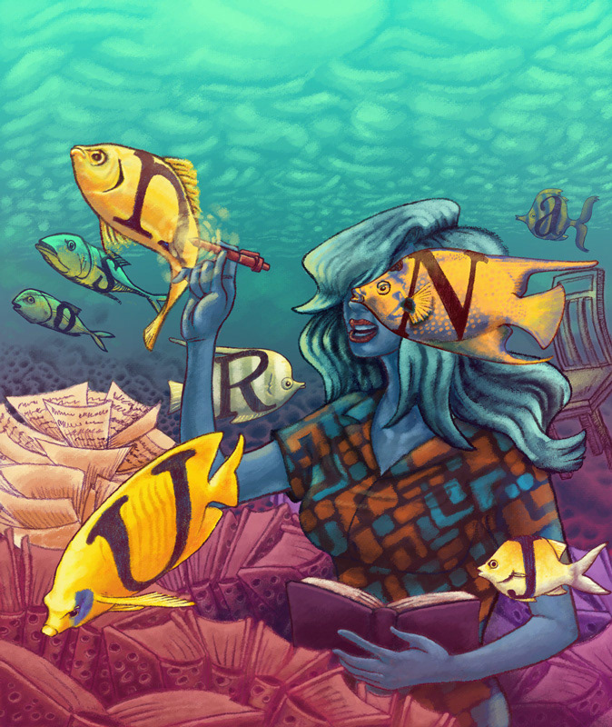 photoshop felipe niño colombia ilustrador fish Ocean oceano peces pez brushes