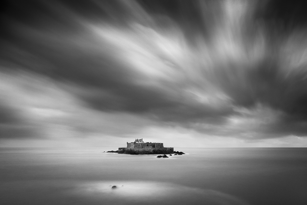 black and white fine art Photography  long exposure mood seascapes