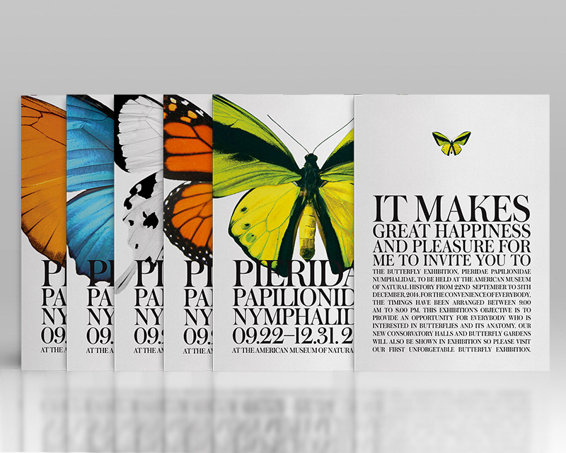 butterfly american museum of natural history conservatory Exhibition  poster shopping bag bookjacket bookmark invite card Bus Ad print ad
