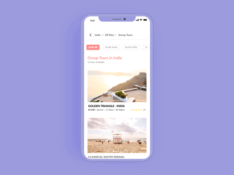 app design Travel minimal clean application UI ux ios Webdesign