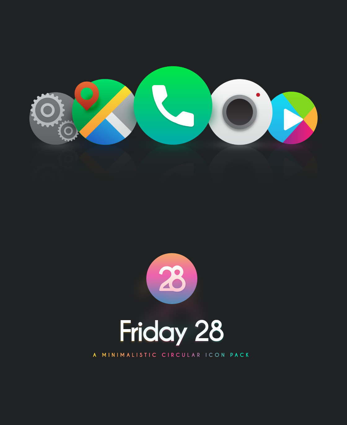 Icon circular android minimalistic apps Personalisation customization
