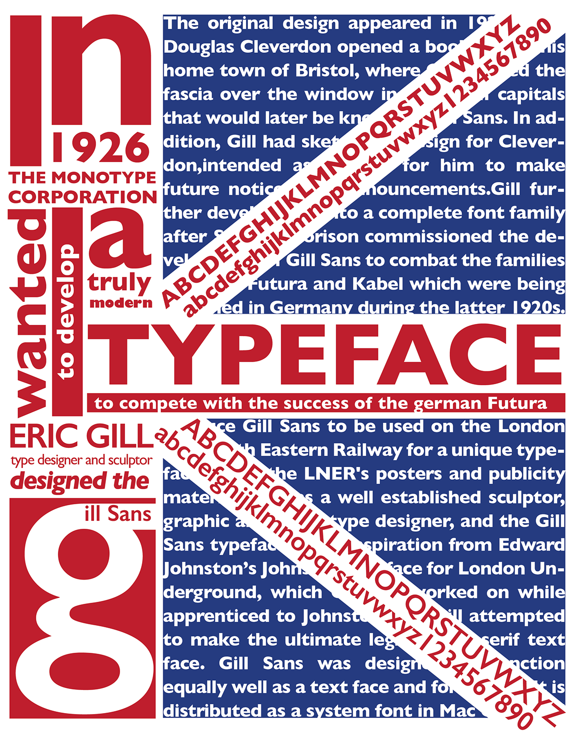 Gill Sans Typeface poster hand Salt pepper flavour UK england