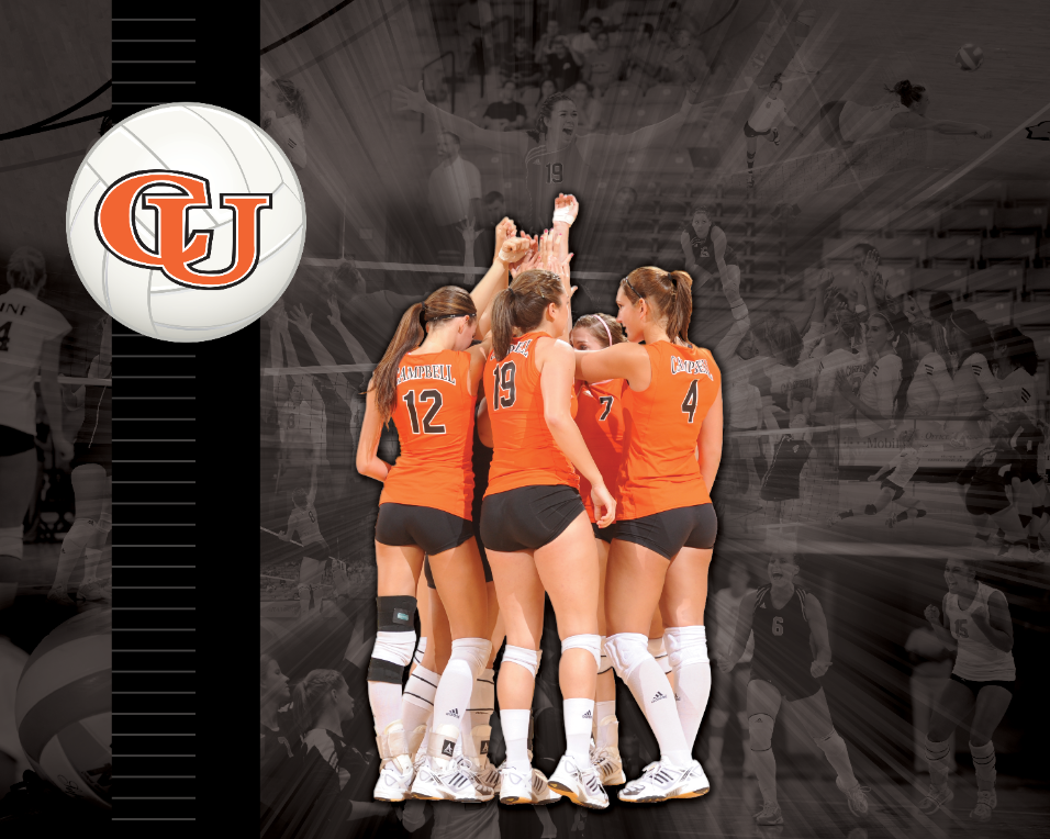 Campbell University Volleyball Ideal Printers radial photo collage design process