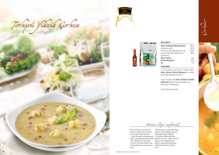 Adobe Portfolio book ramazan Food  Unilever UFS aliozatalay pages Soup main course