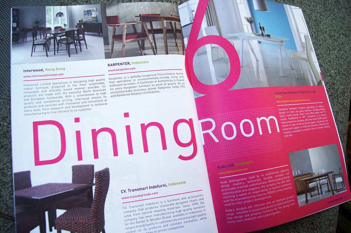 brochure showcase furniture minimalist publication