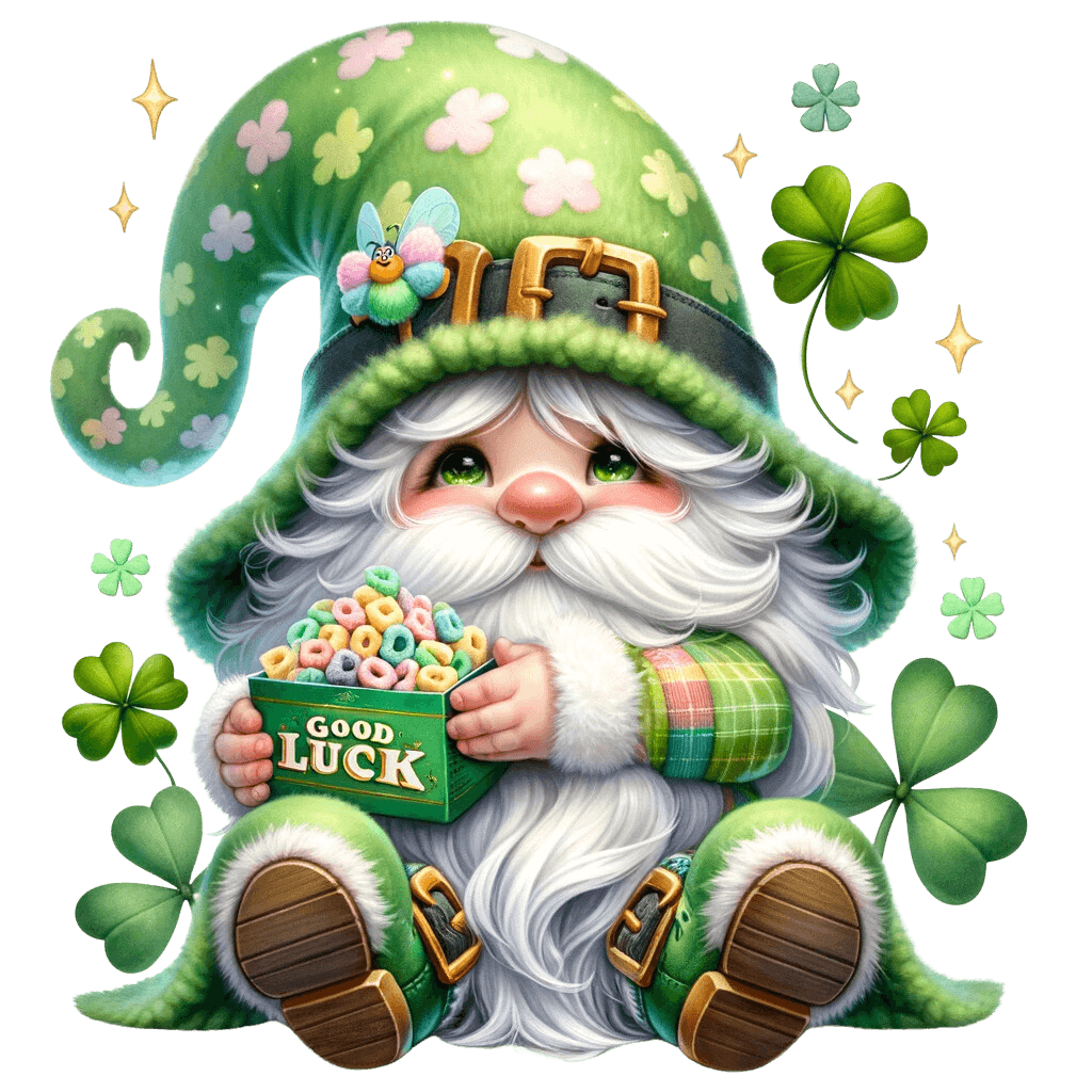 gnome stpatricksday shamrock patricks day irish
