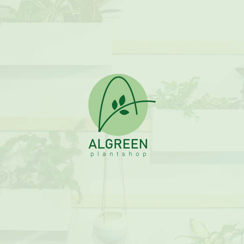 branding  design Flowers graphic design  green leaf logo plants selling store