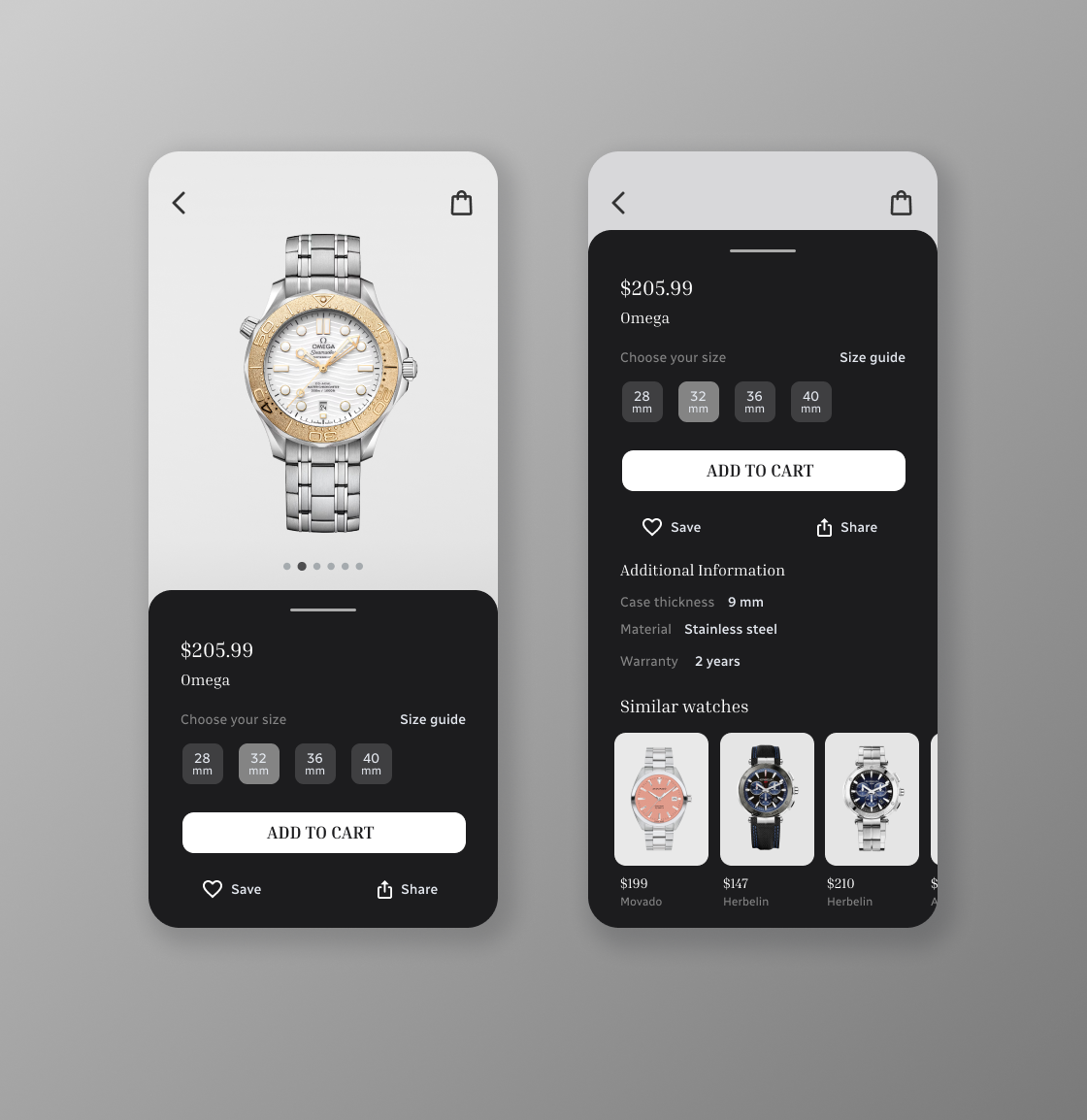 Watches app design ui design Figma user interface Web Design  UI/UX Mobile app design visual identity