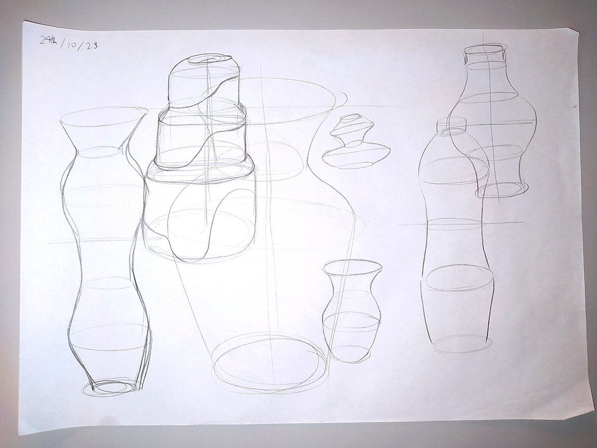 sketches design ideation visual product design  Layout concept development Concept Generation fineliner mechanical pencil