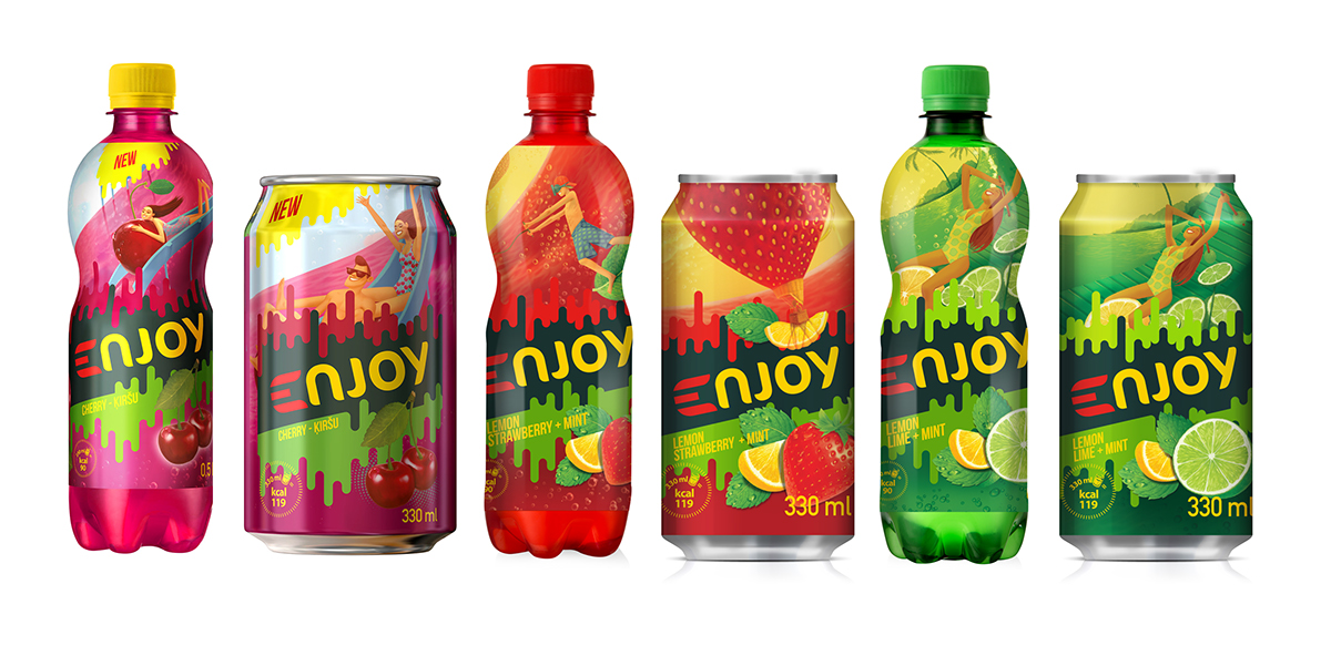 ILLUSTRATION  Character design  Advertising  strawberry Fun soft drink Carbonated Beverage holidays summer happy