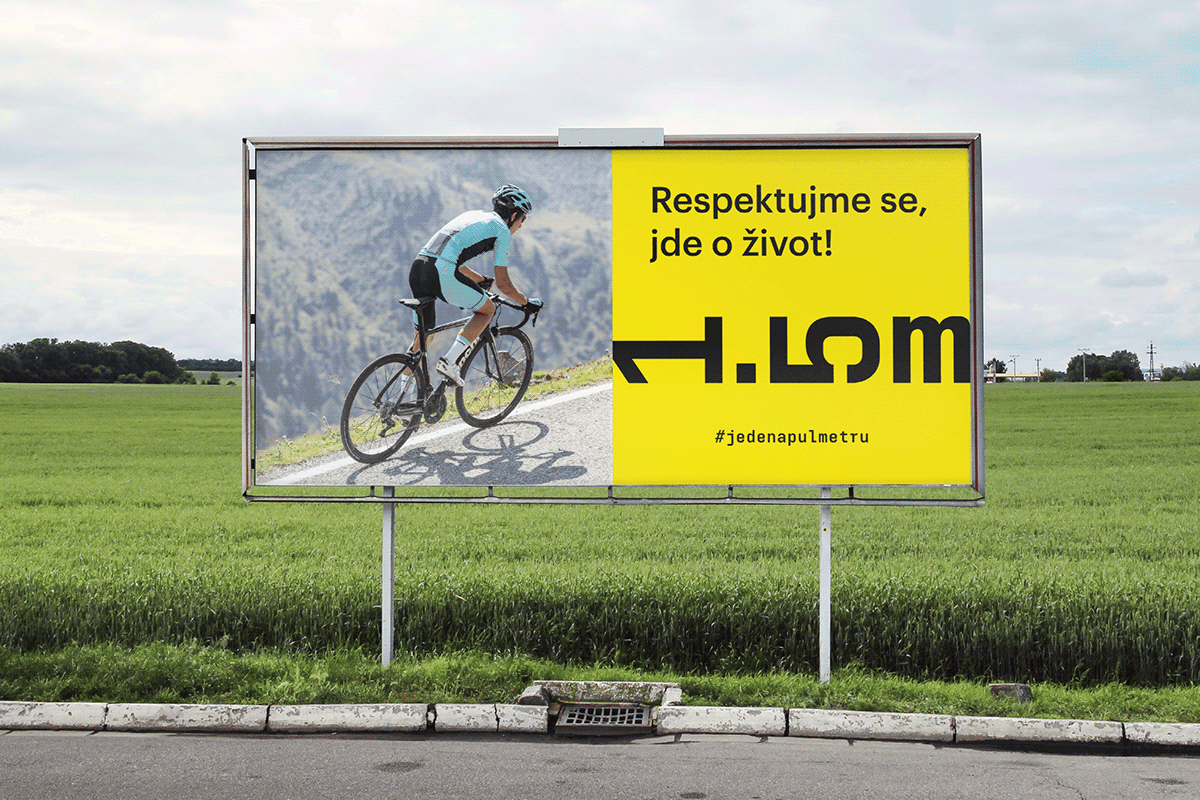 Bike car Cycling jedenapulmetru kreuziger oneandhalfmeters safety yellow