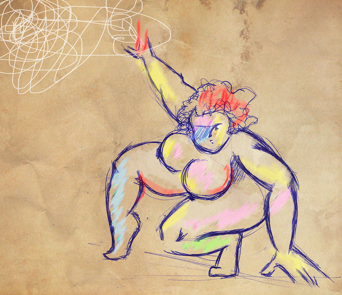 dibujo ilustracion desnudo Gordas sensual erotico mujer cuerpo humano diseño gráfico bocetos