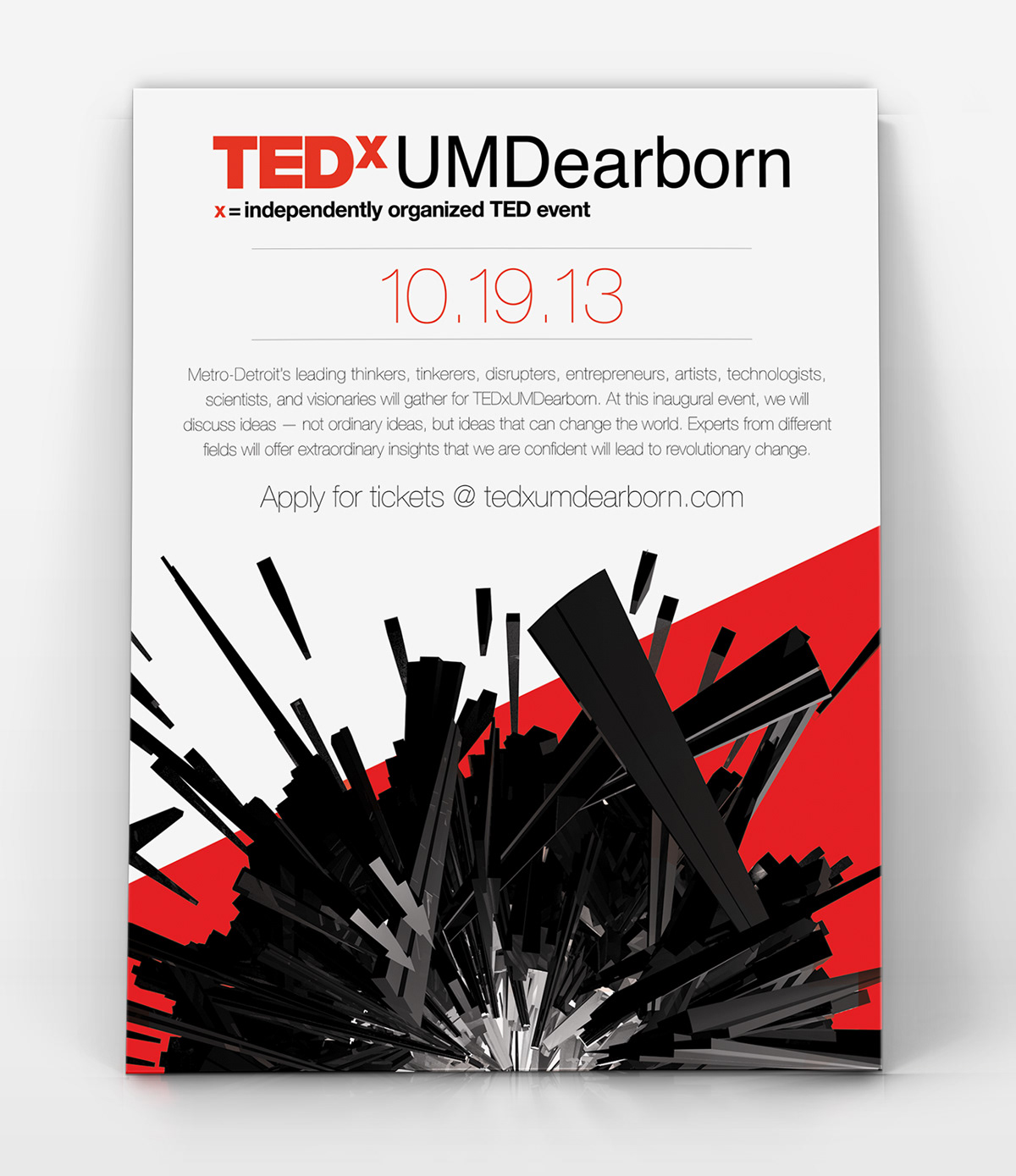 TED TEDx TEDxUMDearborn UofM business card tshirt Website Program Dearborn ignite