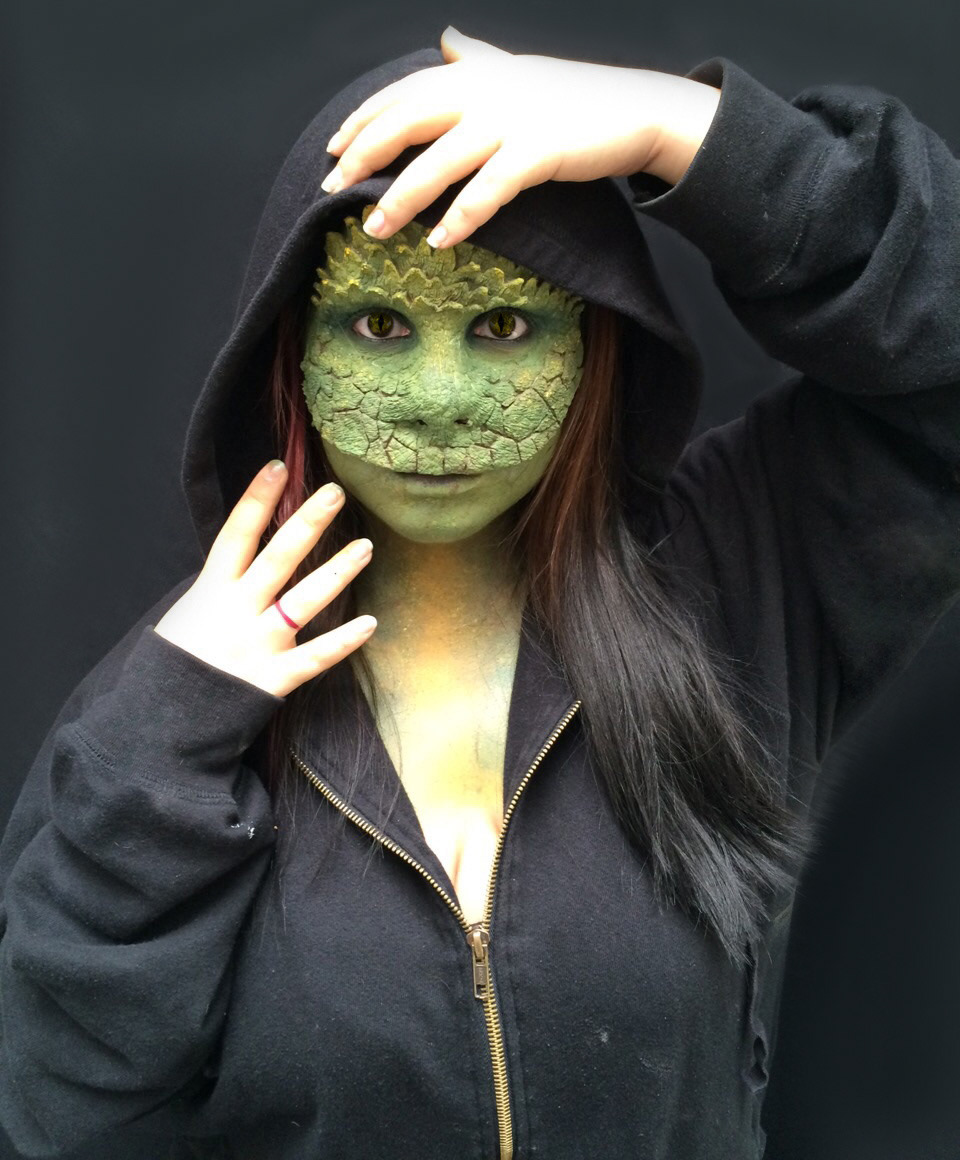 #FX #yellow #green #black #prosthetic #makeup  #makeupfx #specialeffects